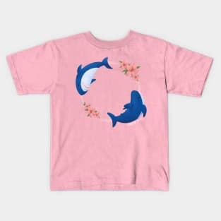 Brucie ikea shark swimming flower ring Kids T-Shirt